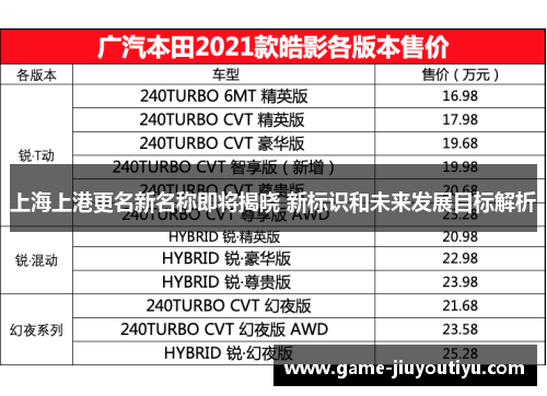 上海上港更名新名称即将揭晓 新标识和未来发展目标解析